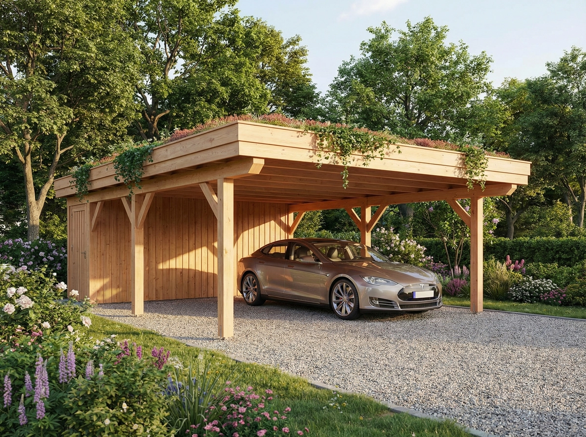 Carport drewniany: estetyka i ekologia w jednym